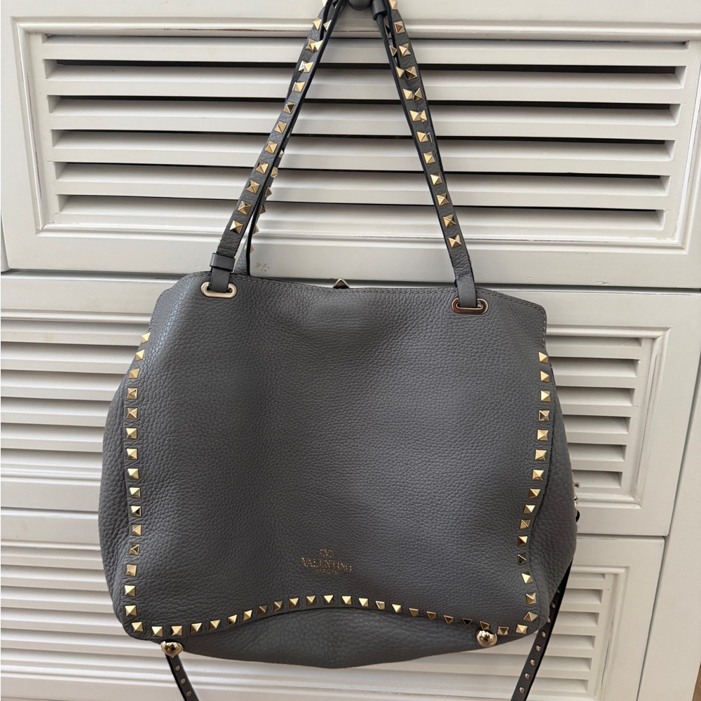 Valentino Garavani Leather Rockstud tote Bag